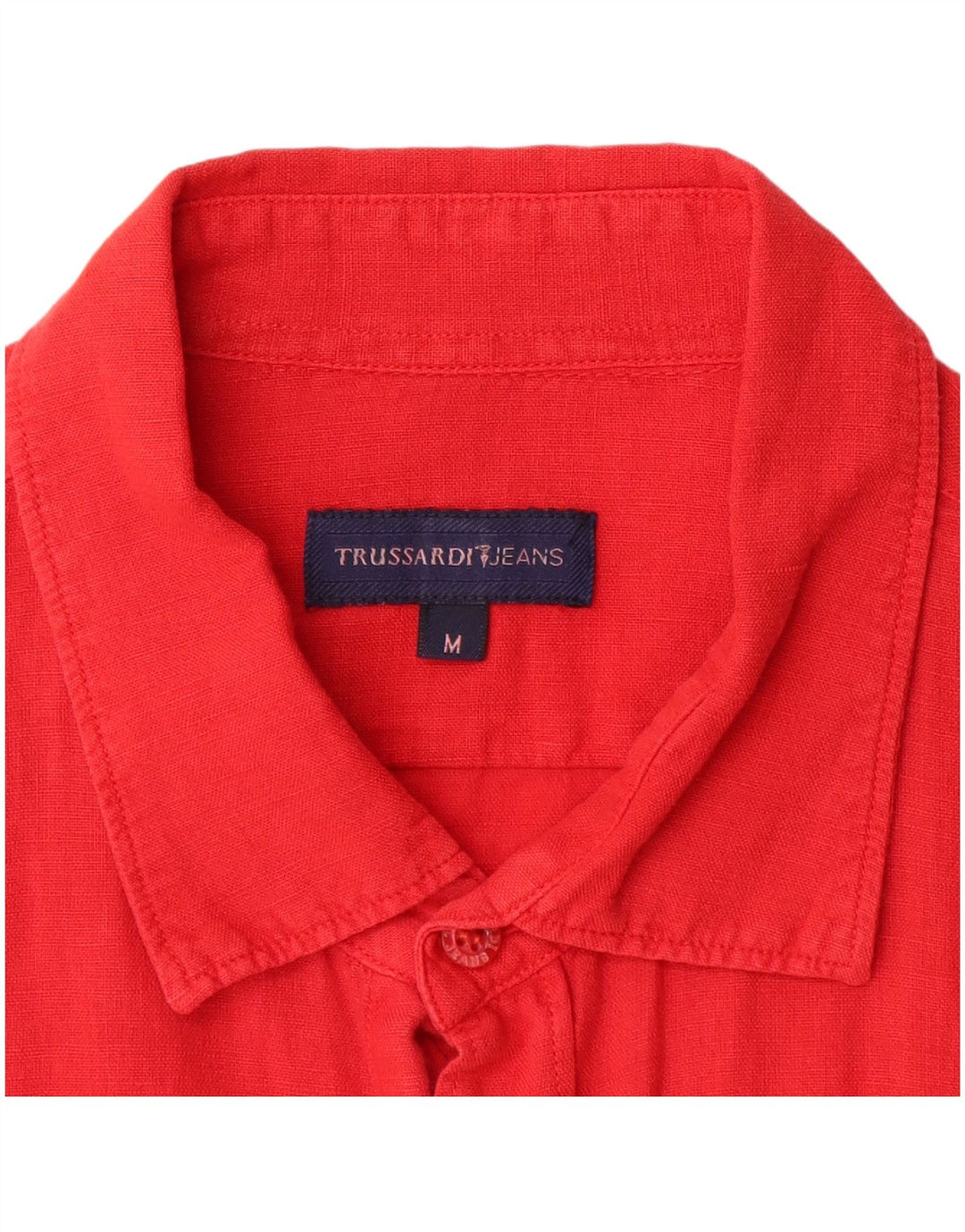 Camicia Uomo Trussardi Jeans Rosso Medio In Cotone