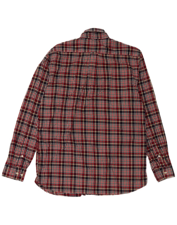 Gant Camicia da uomo in flanella vestibilità regolare in cotone a quadri multicolore medio