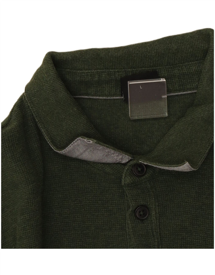 Polo a maniche lunghe da uomo Hugo Boss Large Verde