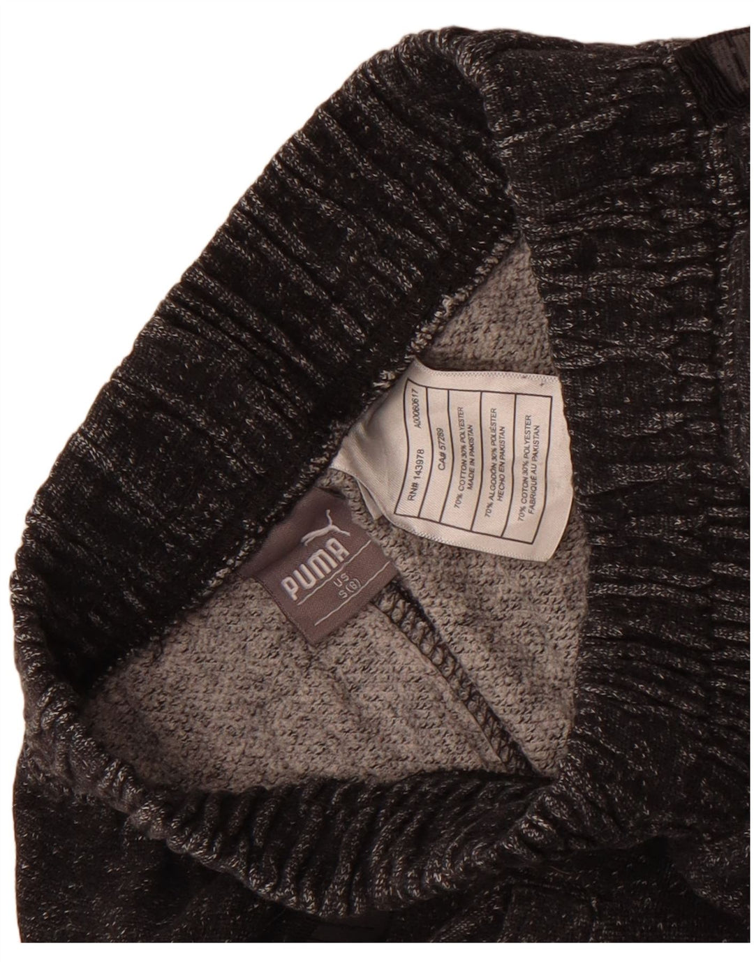 Pantaloni da tuta grafica da ragazzo Puma 7-8 anni piccoli in cotone nero