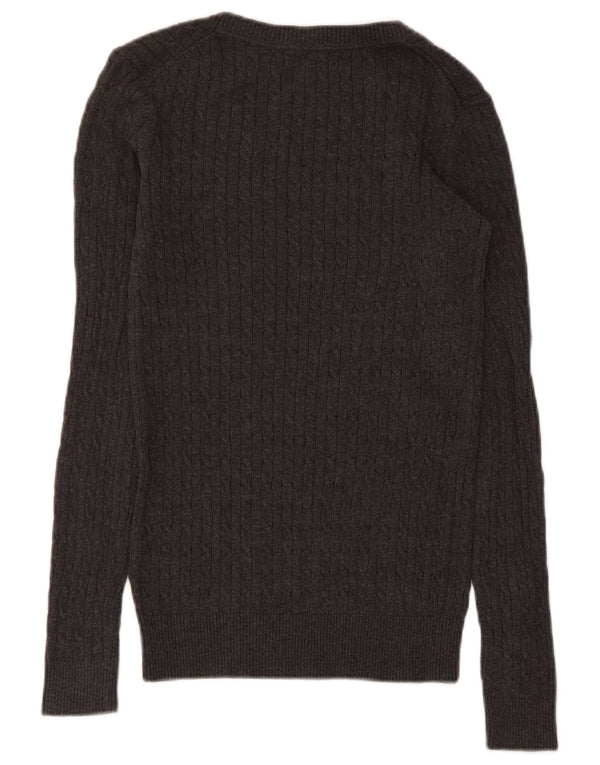 Maglione maglione con scollo a barca da donna Tommy Hilfiger UK 2 2XS cotone grigio
