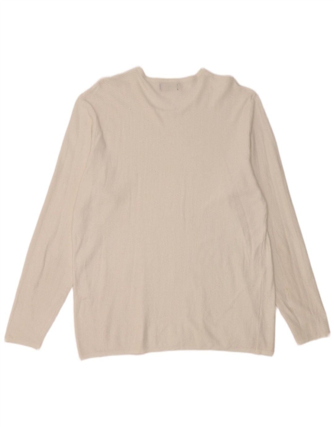 Top Zara da donna a maniche lunghe UK 18 XL bianco a spina di pesce