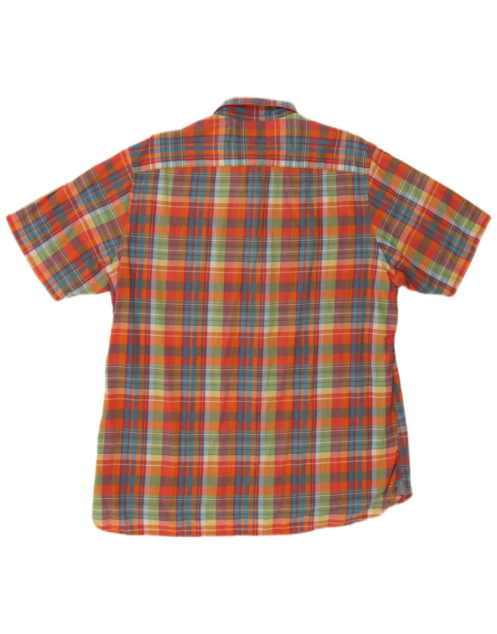 Camicia da uomo a maniche corte personalizzata Tommy Hilfiger XL a quadri multicolore