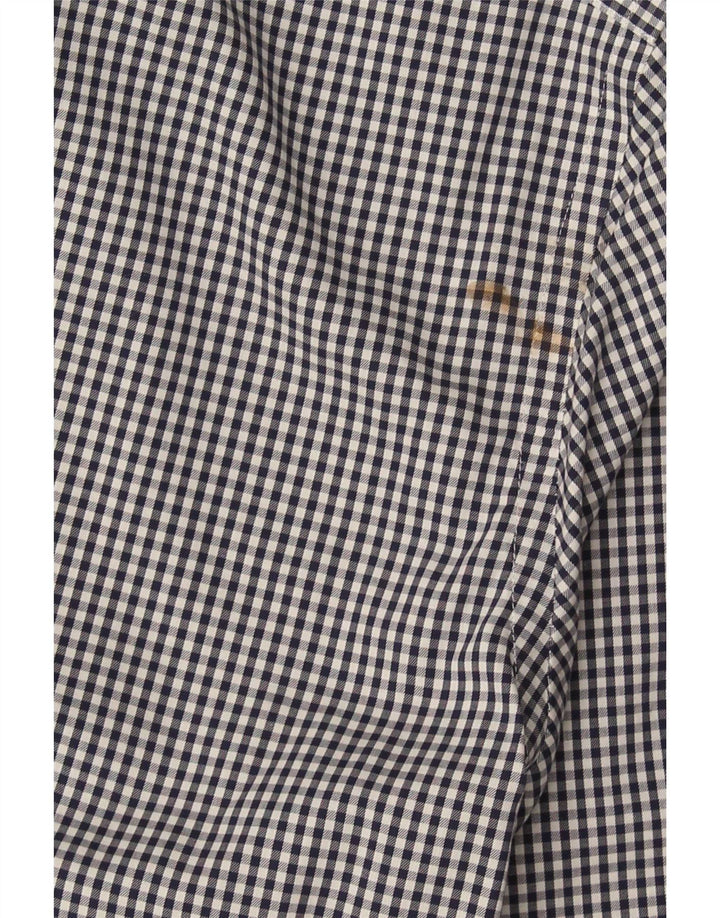 Camicia slim fit da uomo Tommy Hilfiger taglia 15 a quadretti blu navy medio