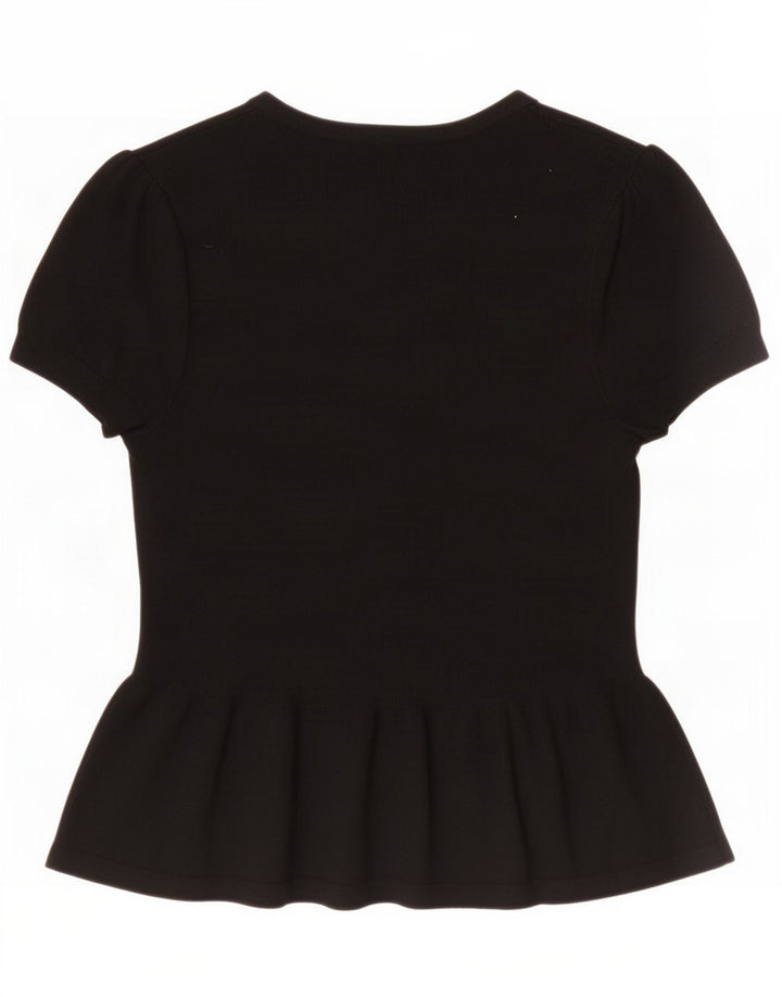 Top cardigan a maniche corte da donna Marks & Spencer UK 8 piccolo nero