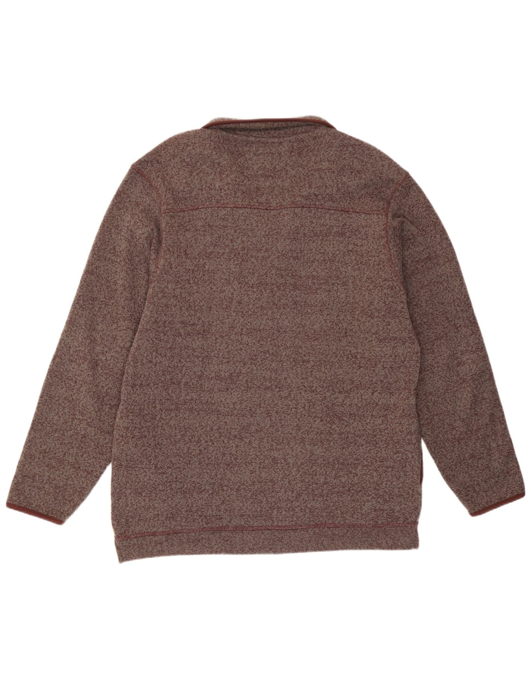 Felpa con zip da uomo Weird Fish, maglione XL, poliestere screziato bordeaux