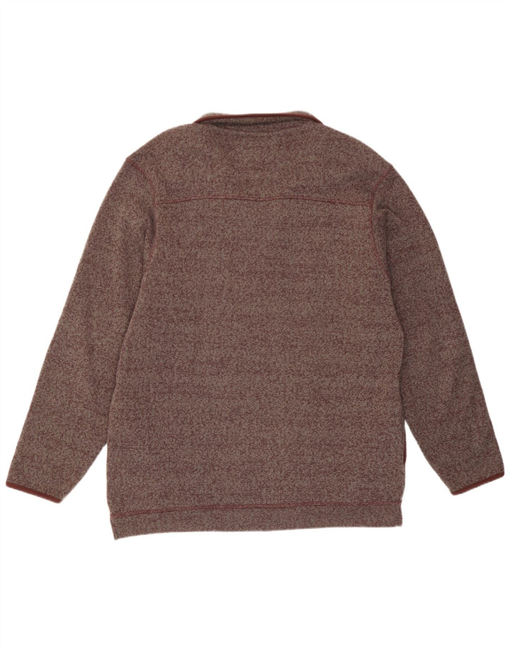Felpa con zip da uomo Weird Fish, maglione XL, poliestere screziato bordeaux