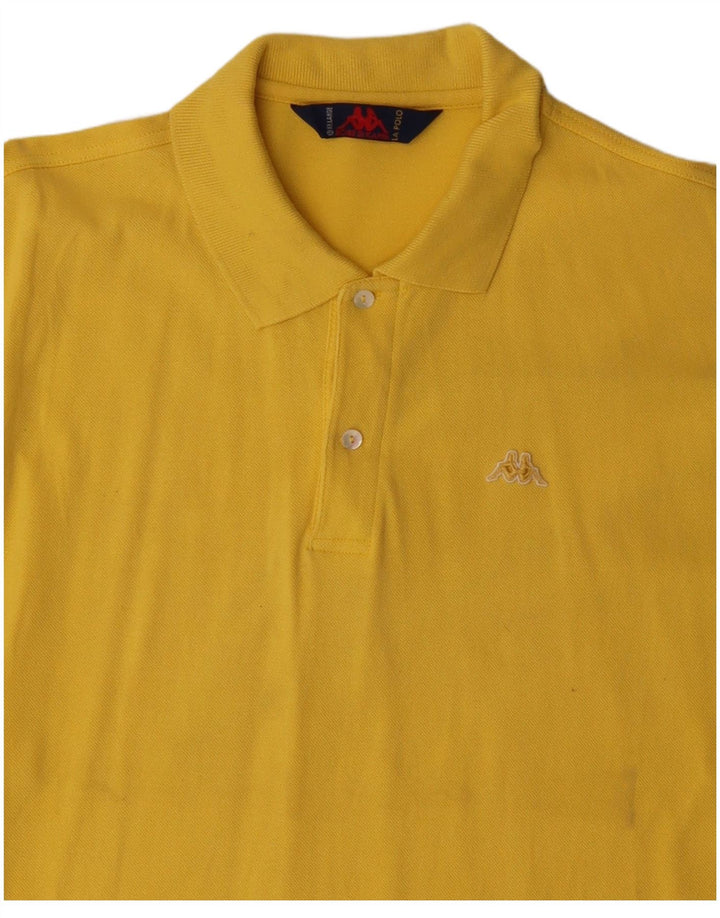 Polo da uomo KAPPA 2XL in cotone giallo