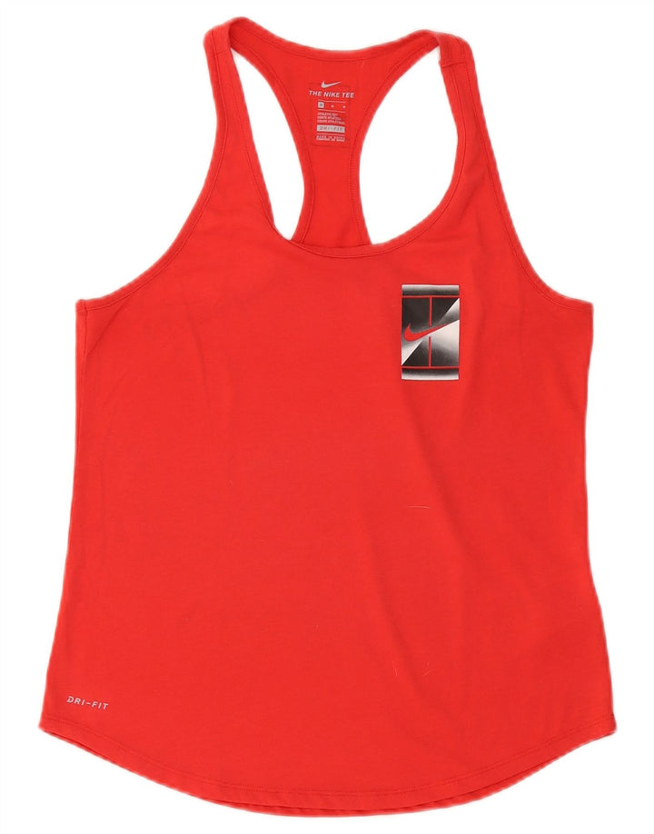Canotta Nike Dri Fit da donna UK 12 medio rosso poliestere