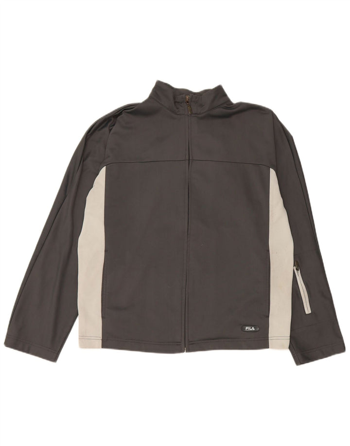 Giacca da ginnastica da donna Fila UK 14 Colorblock grigio medio