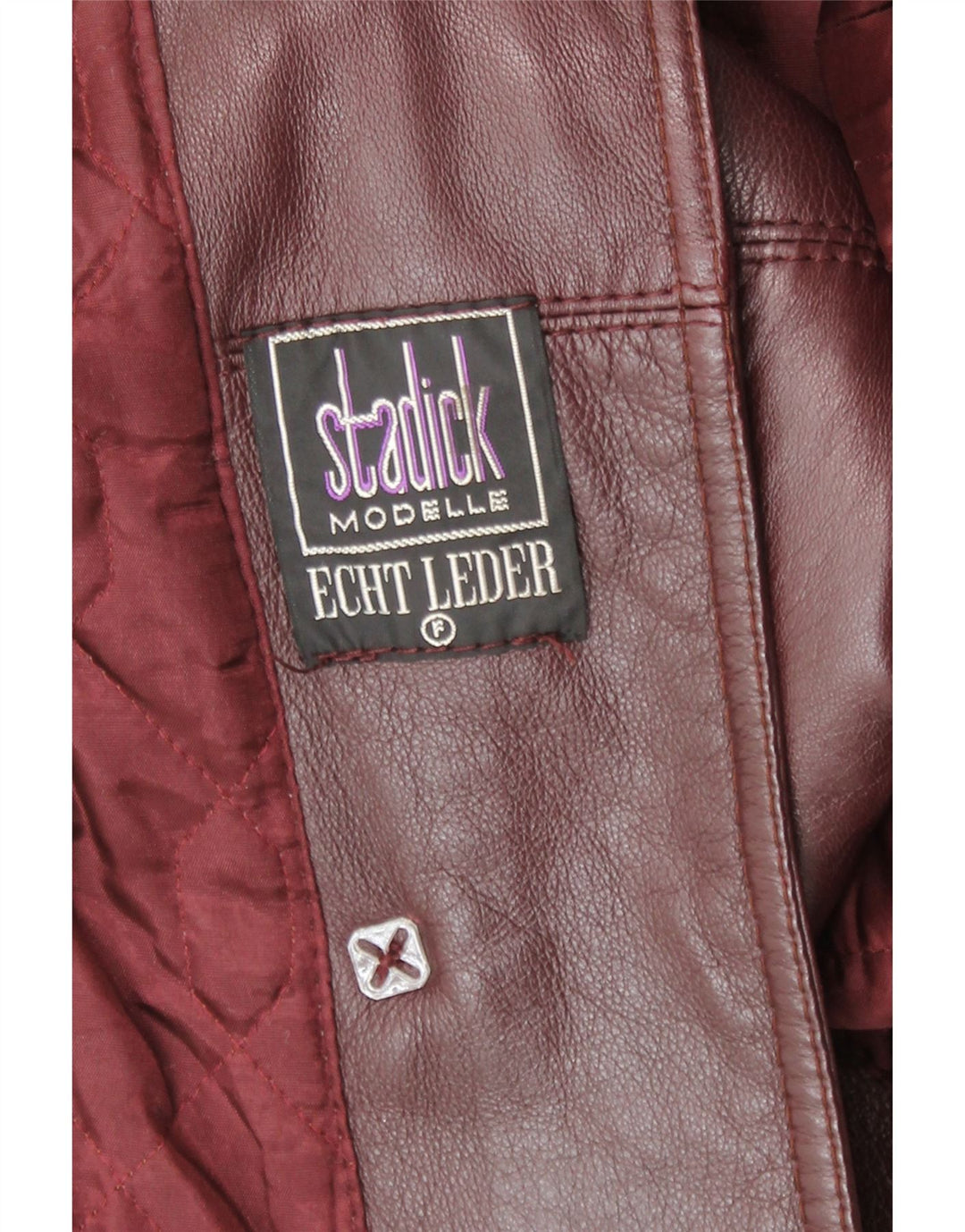 Cappotto in pelle Montgomery da donna Stadick UK 10 Piccolo in pelle bordeaux