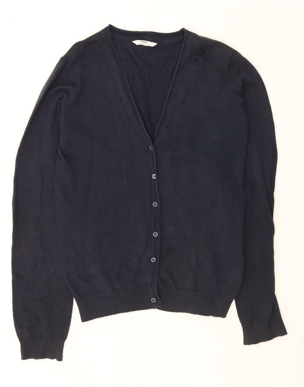 Maglione cardigan per ragazze Marks & Spencer 15-16 anni in cotone blu navy