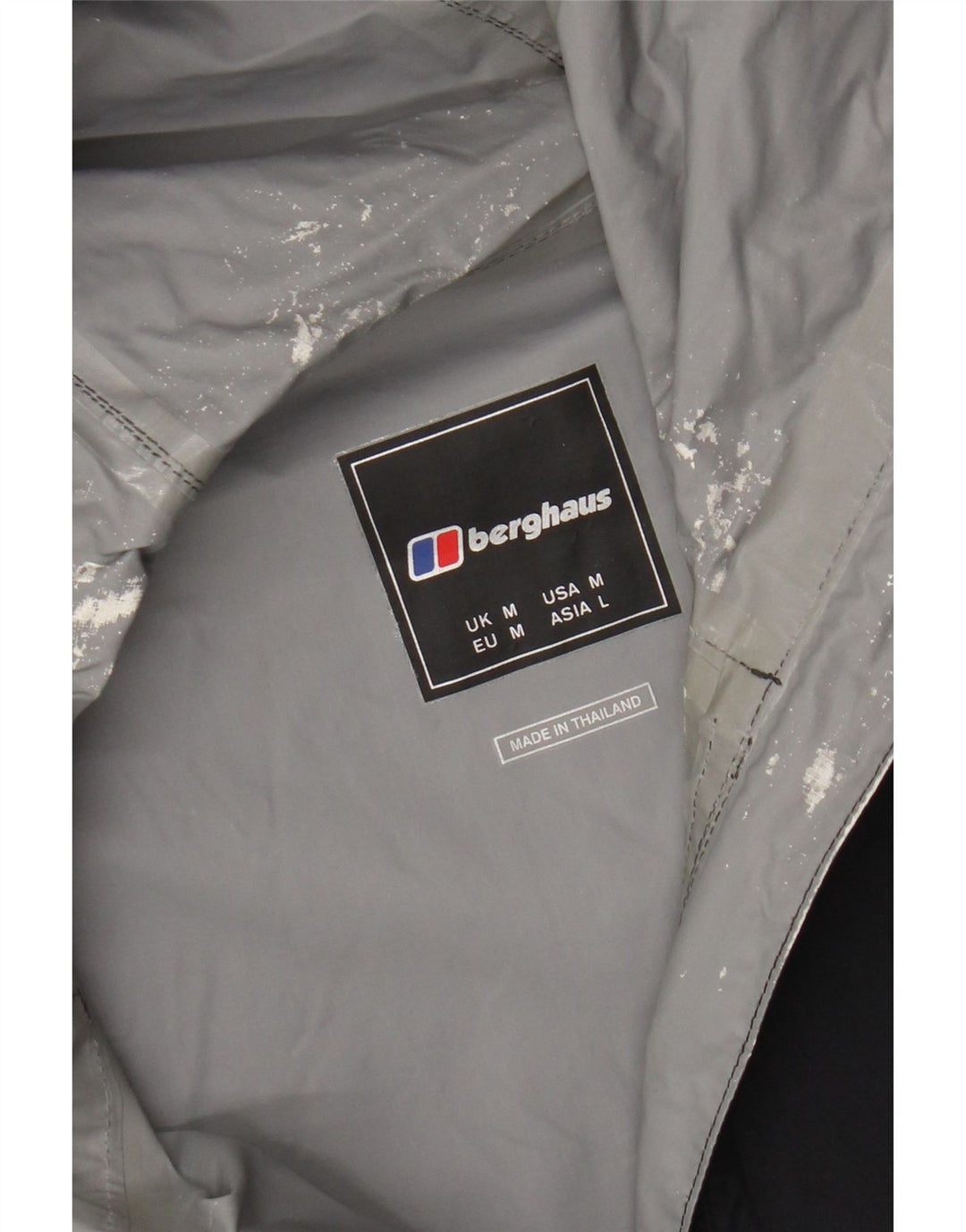 Giacca a vento con cappuccio da uomo Berghaus UK 38 media nera in poliammide