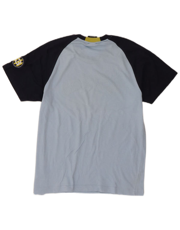 Maglietta grafica Adidas da ragazzo, 13-14 anni, in cotone color block blu