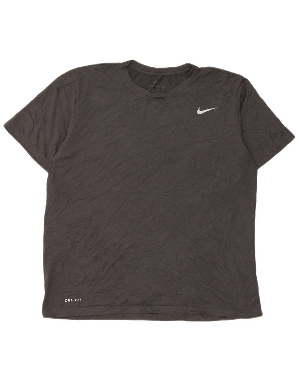 T-shirt Nike Dri Fit da uomo grande grigia