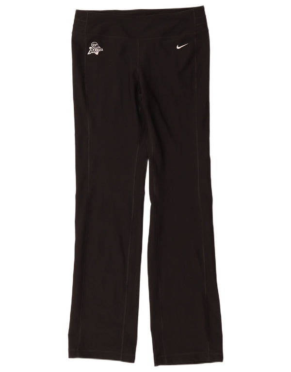 Pantaloni da tuta Nike Dri Fit da donna UK 10 Small Nero Poliestere