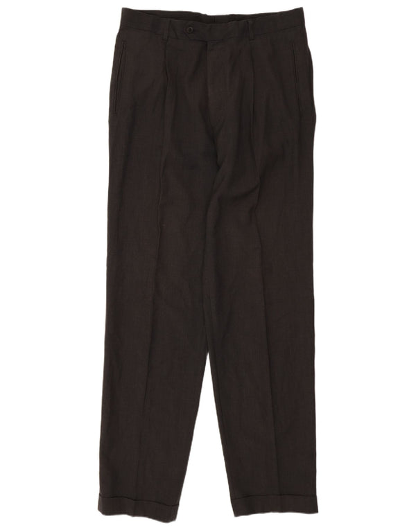 Pantaloni chino slim da uomo Hugo Boss IT 52 XL W32 L34 Lana vergine grigia