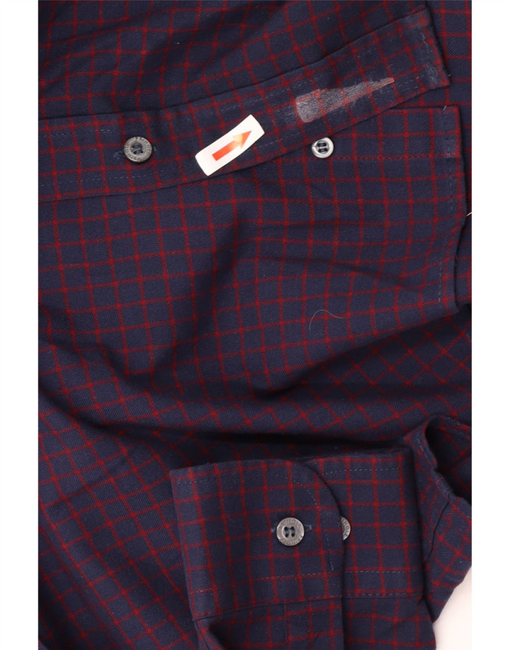 Camicia da uomo Pringle piccola in poliestere a quadretti viola