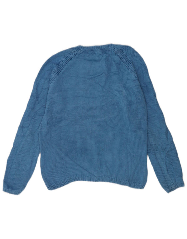 Maglione maglione con scollo a barca da donna Marks & Spencer UK 8 piccolo cotone blu