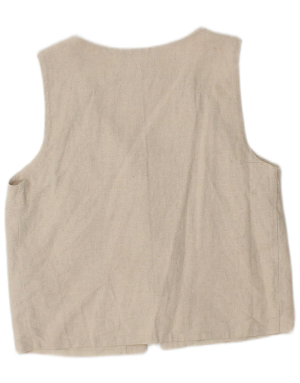 Gilet corto da donna HOLLISTER UK 6 XS Lino beige