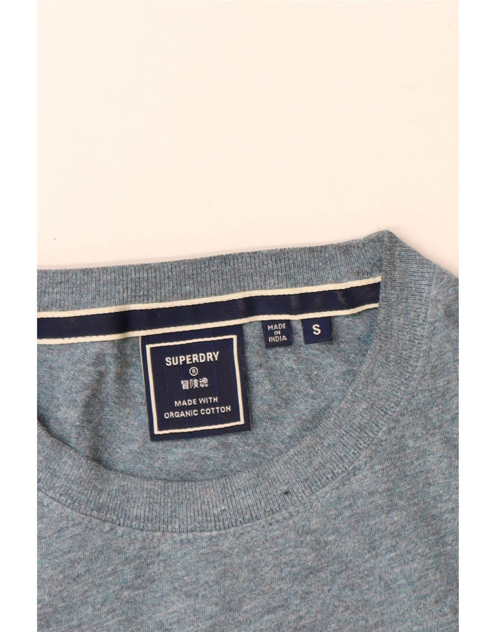 T-shirt da uomo Superdry Top Small in cotone blu