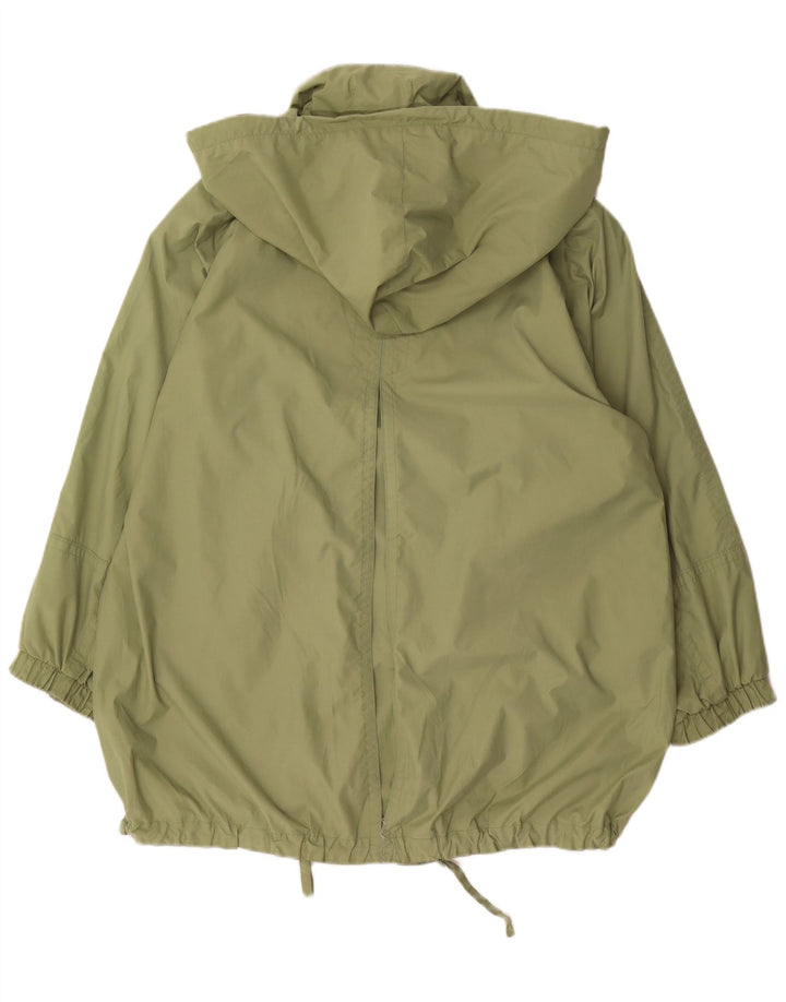 Galleria Giacca antipioggia oversize da donna con cappuccio UK 12 Poliestere verde medio