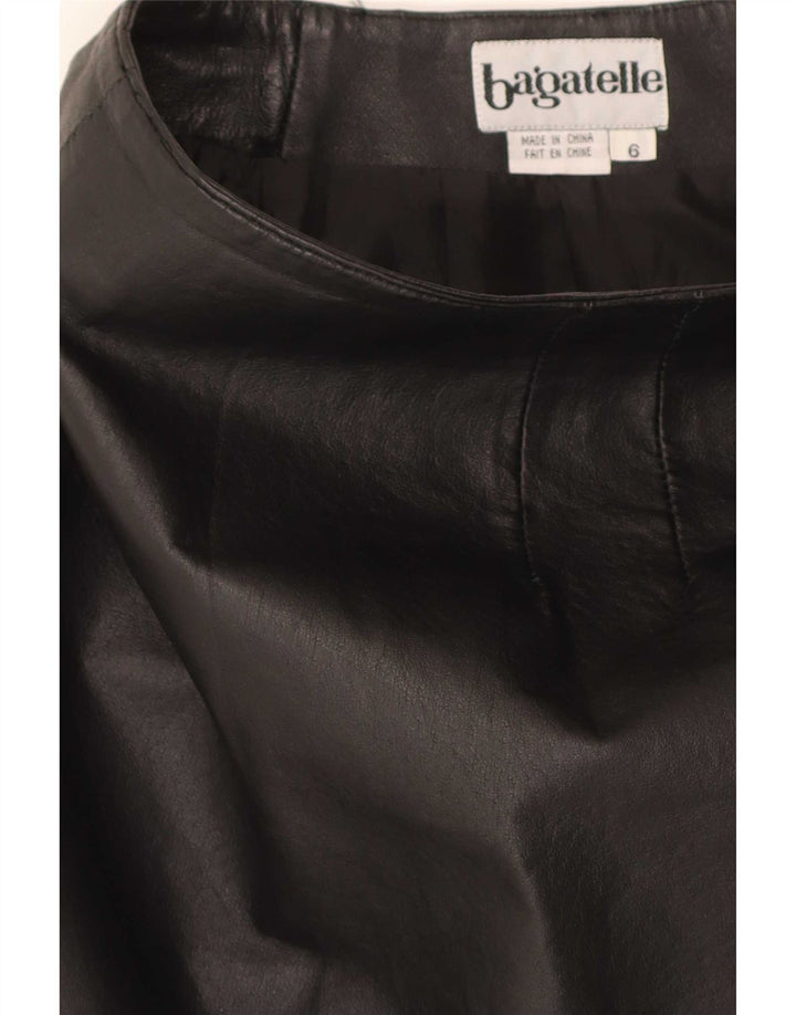 Mini gonna in pelle da donna Bagatelle UK 6 XS W24 Nera