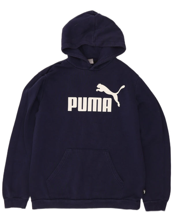 Felpa con cappuccio grafica da ragazzo Puma 15-16 anni blu navy