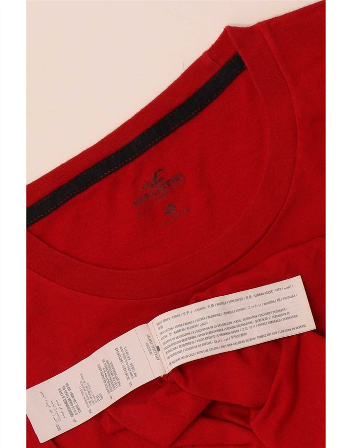 T-shirt grafica da uomo Hollister Top in cotone rosso medio