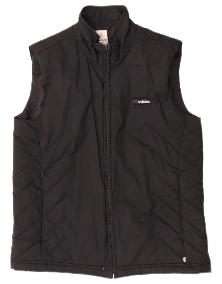 Gilet imbottito da donna Adidas UK 12 medio nero poliestere