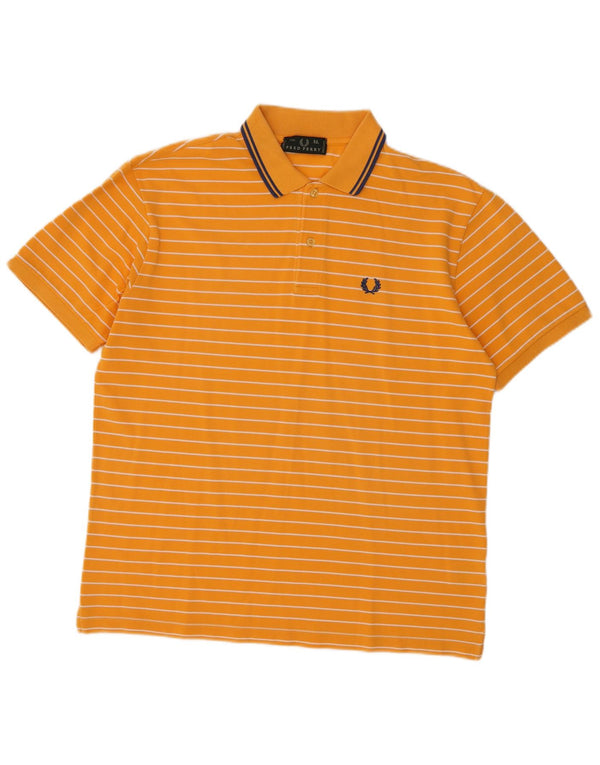 Polo da uomo Fred Perry XL in cotone a righe arancioni