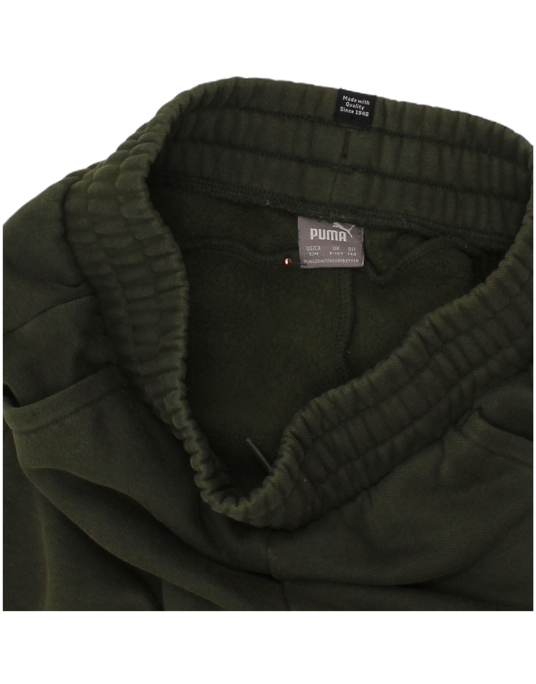 Pantaloni della tuta da ragazzo PUMA Joggers 9-10 anni in cotone verde