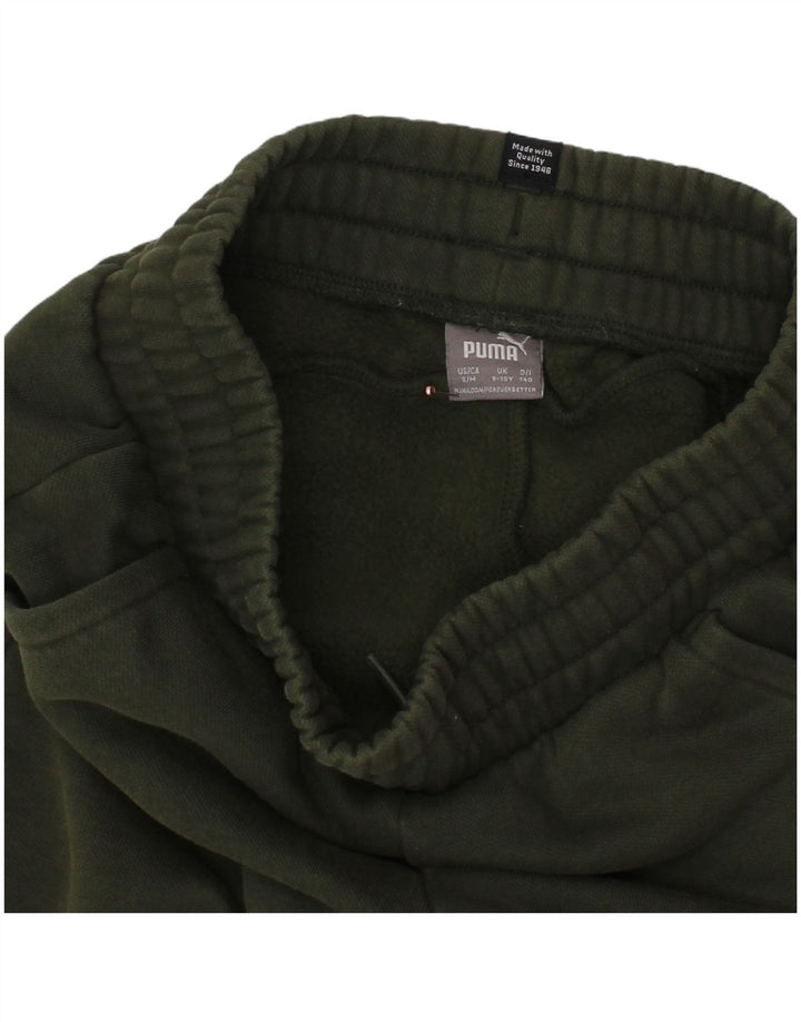 Pantaloni della tuta da ragazzo PUMA Joggers 9-10 anni in cotone verde