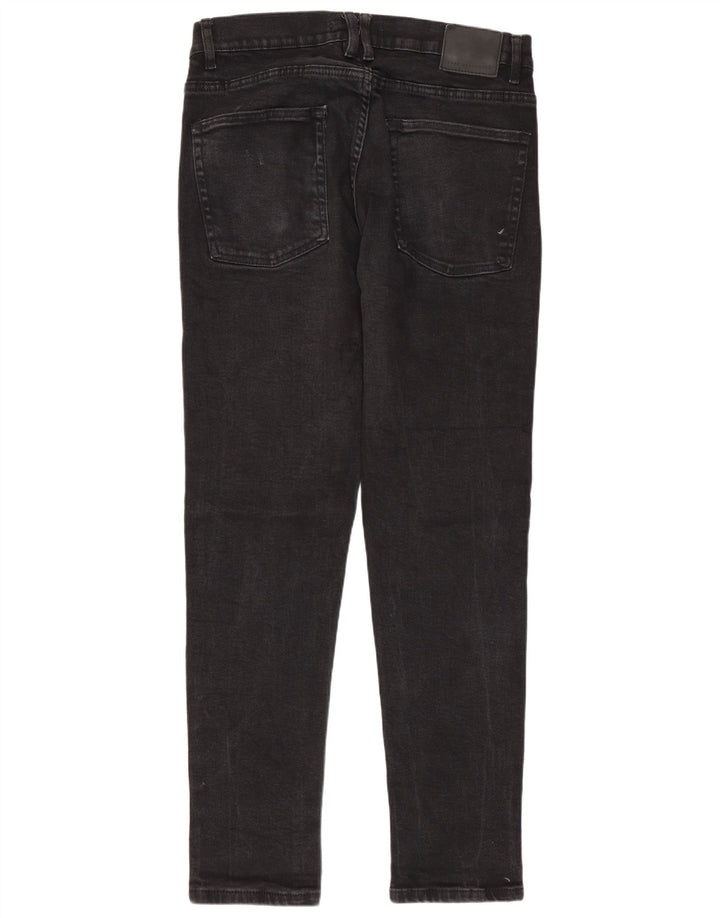 Jeans slim da uomo Zara EU 44 Large W34 L30 cotone nero