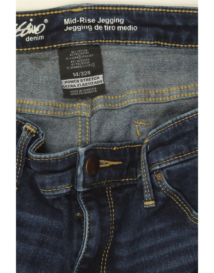 MOSSIMO Womens Distressed Jegging Jeans US 14 XL W38 L28 Navy Blue Vintage Mossimo and Second-Hand Mossimo from Messina Hembry 