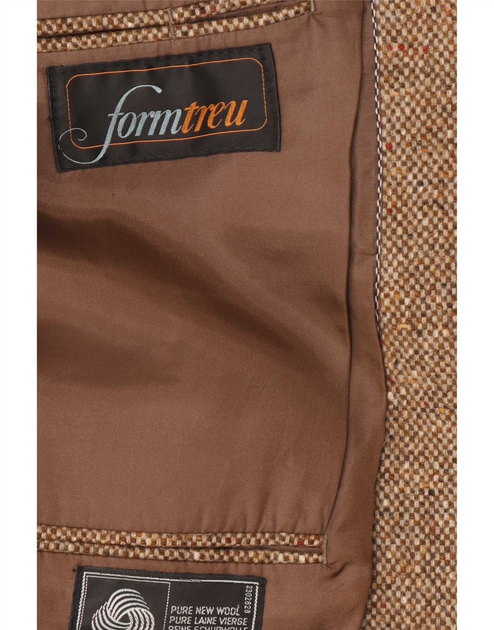 Formtreu Giacca blazer da uomo a 2 bottoni IT 52 XL Marrone lana vergine