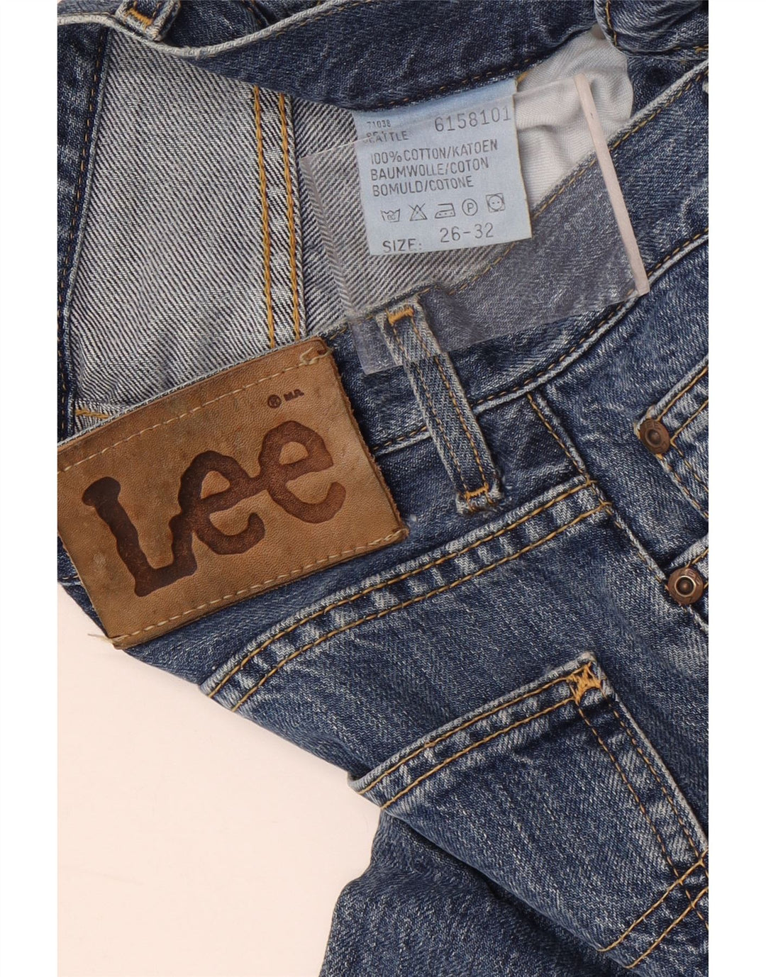 Jeans dritti da donna Lee W26 L32 cotone blu