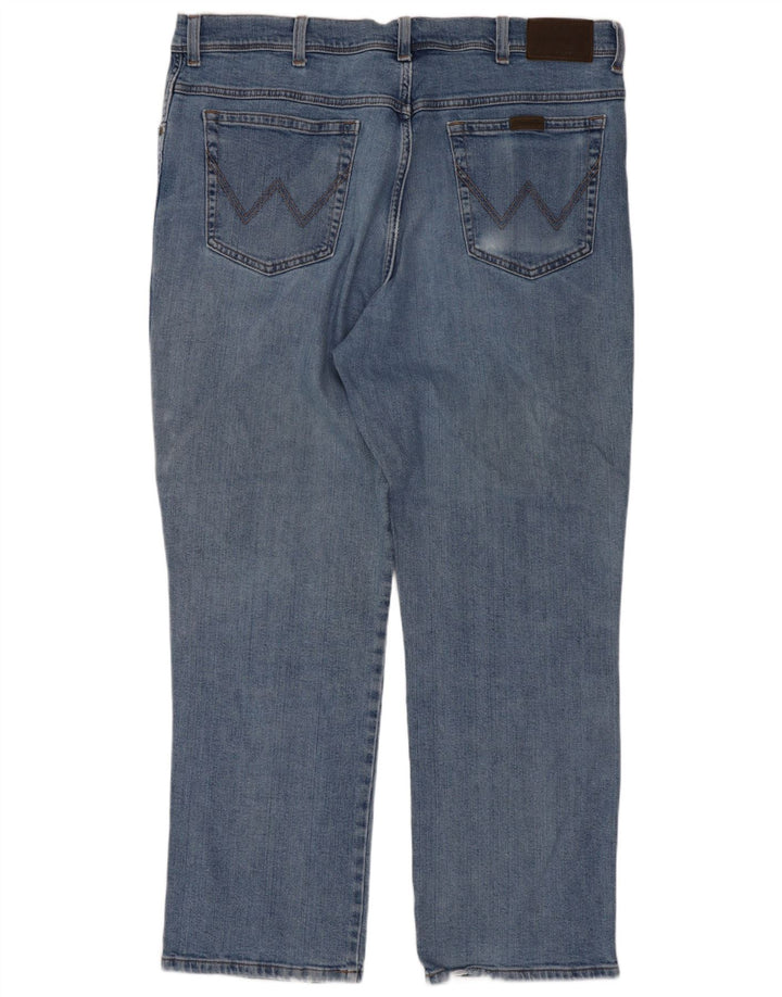 Jeans dritti da uomo Wrangler vestibilità regolare W40 L30 cotone blu