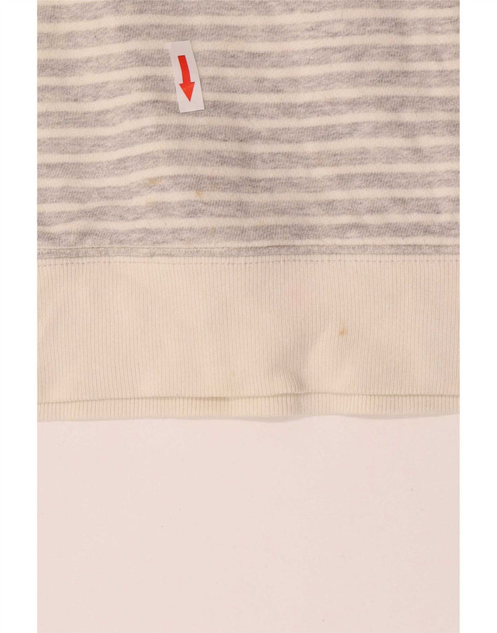 Maglione maglione a collo alto da donna Joules UK 12 Gessato grigio medio