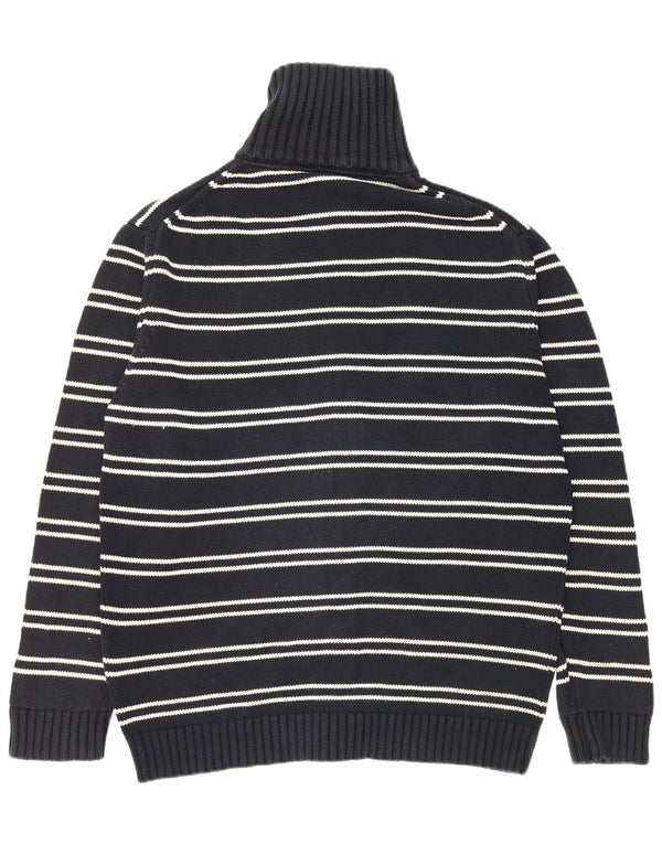 Maglione cardigan da uomo Zara XL a righe blu navy