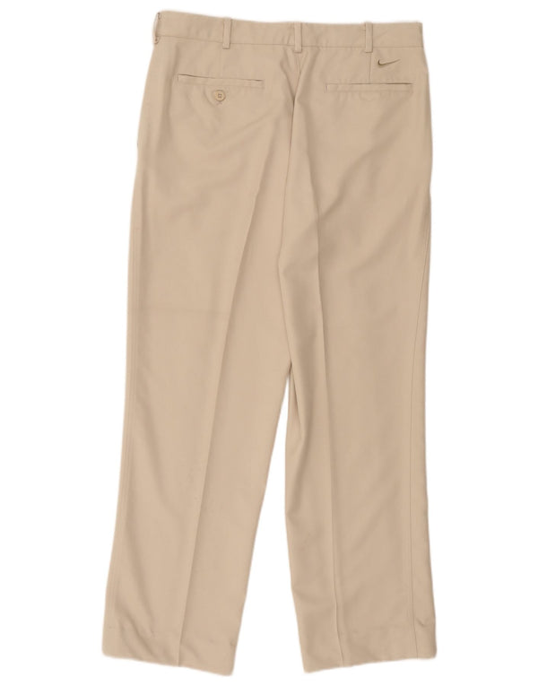 Pantaloni chino dritti Nike da uomo Dri Fit W32 L32 poliestere beige