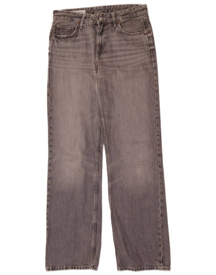 Jeans dritti da donna Zara EU 38 Small W28 L34 Cotone grigio