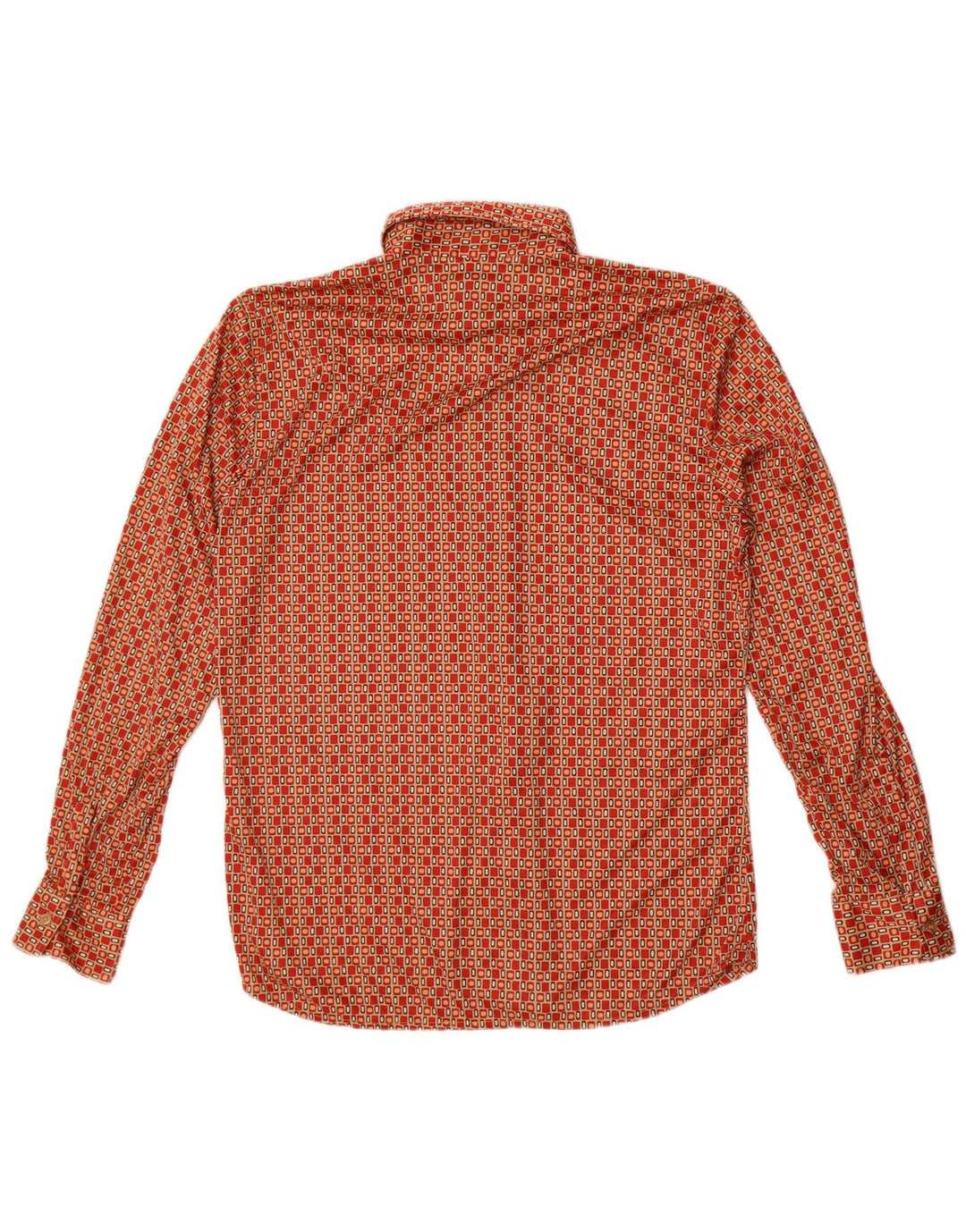 Camicia da uomo Hacienda Pvblica Poliestere geometrico rosso medio