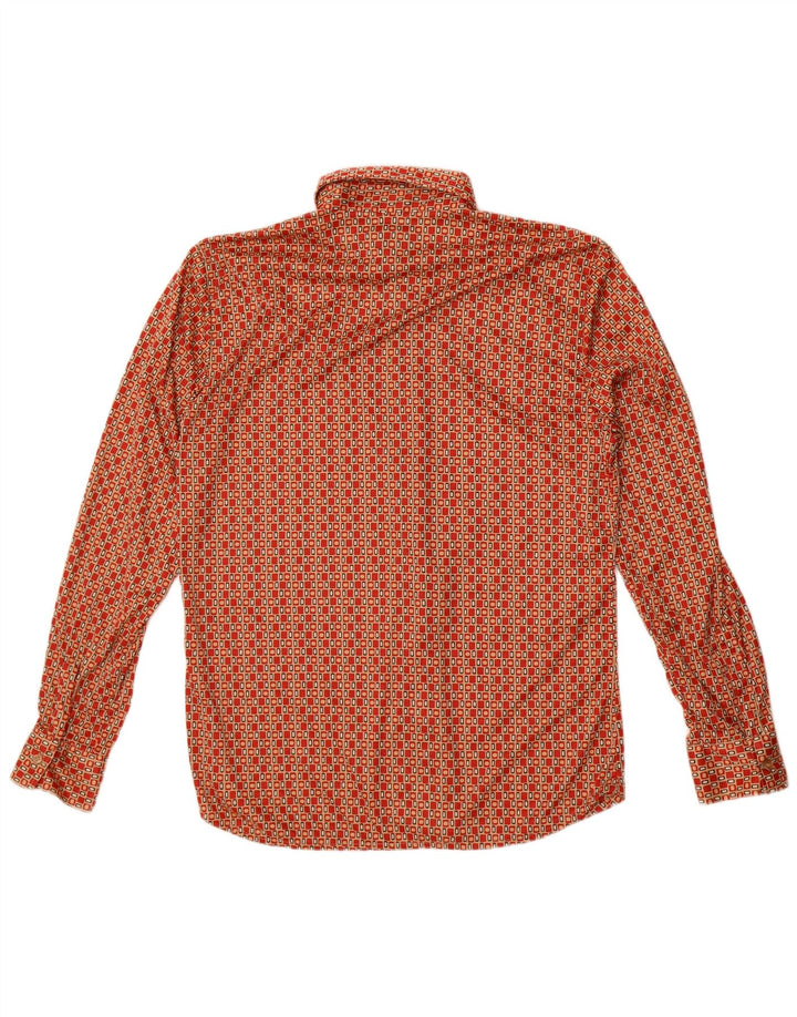 Camicia da uomo Hacienda Pvblica Poliestere geometrico rosso medio