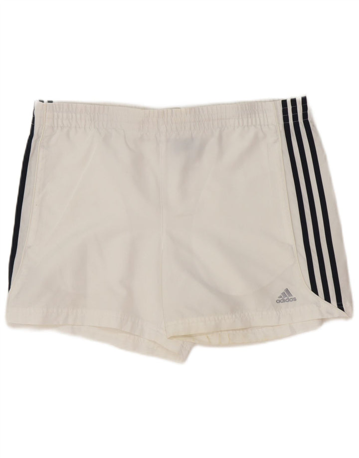 Pantaloncini sportivi Adidas Clima 365 da uomo piccoli in poliestere bianco