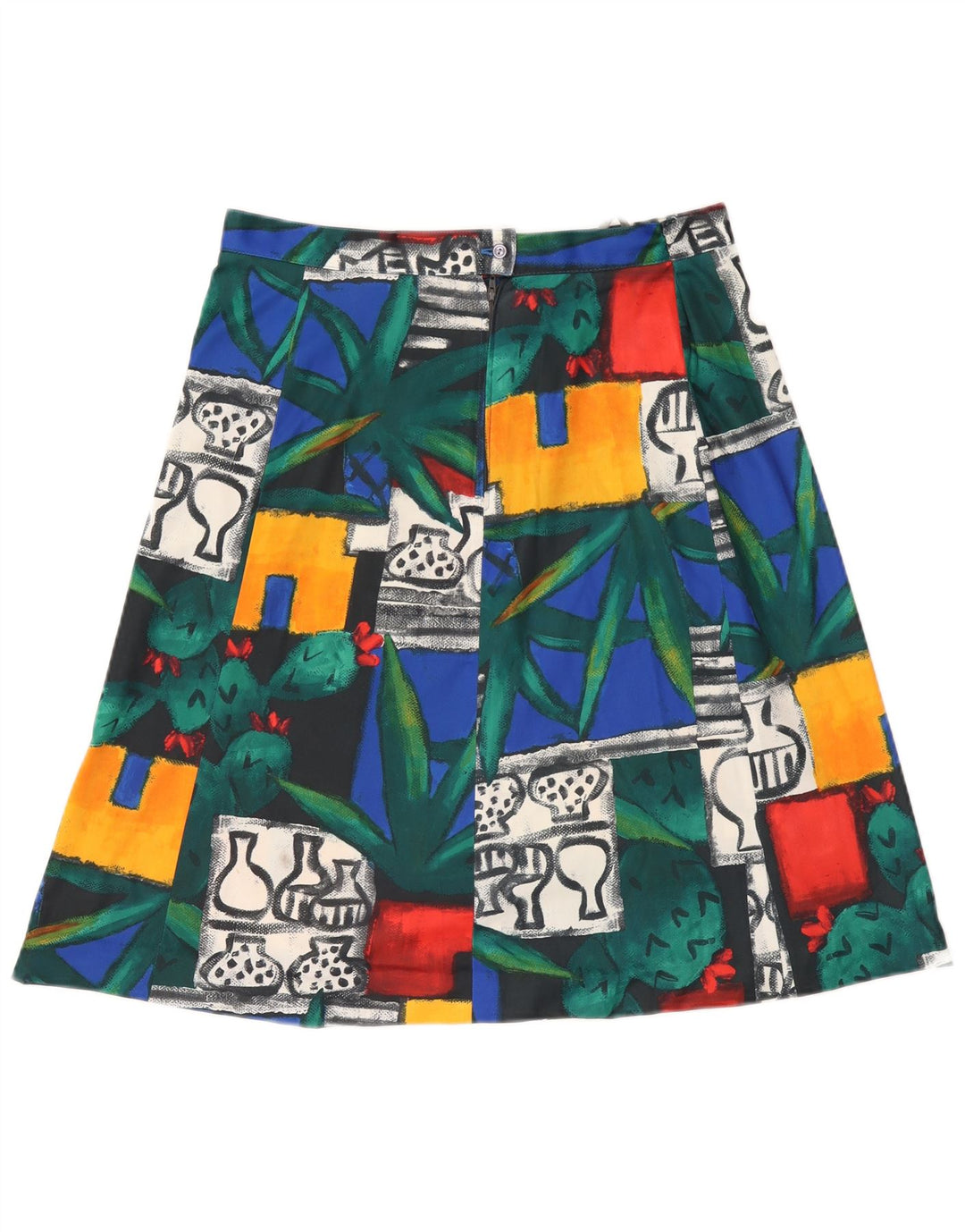 Gonna a trapezio da donna VINTAGE IT 46 grande W32 multicolore