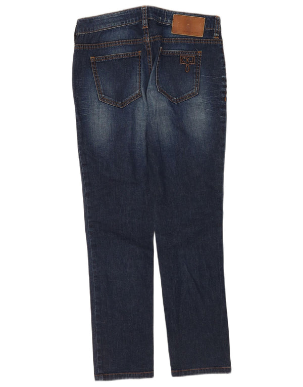 Jeans slim a vita bassa da donna Calvin Klein W25 L27 cotone blu navy