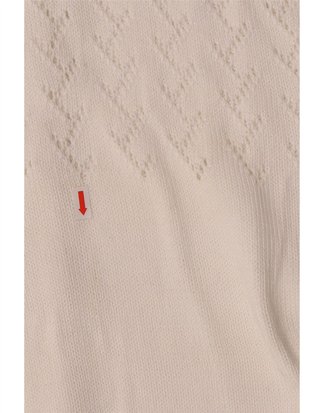 Maglione cardigan da donna vintage UK 14 bianco medio