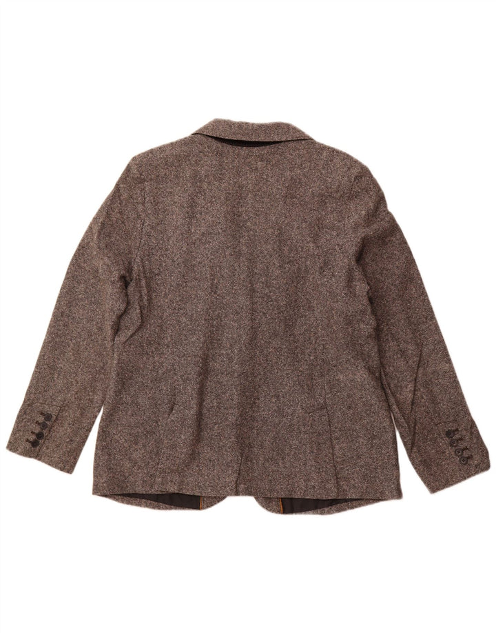 EDDIE BAUER Giacca blazer a 2 bottoni da donna US 18 2XL Lana grigia