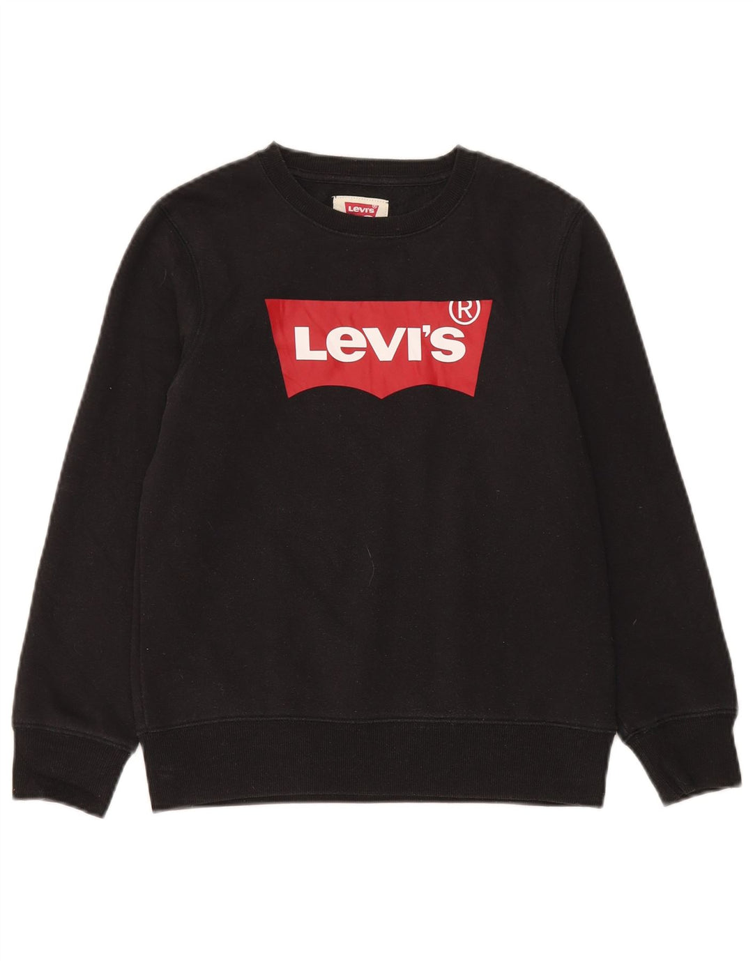Felpa grafica per ragazzi Levi's 11-12 anni in cotone nero